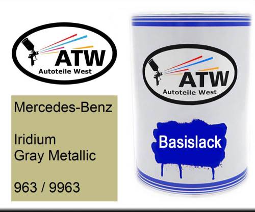 Mercedes-Benz, Iridium Gray Metallic, 963 / 9963: 500ml Lackdose, von ATW Autoteile West.